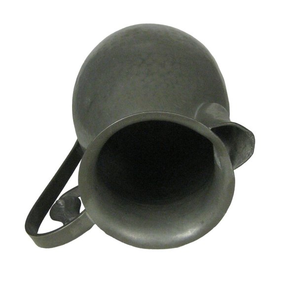 Buenilum Pewter Pitcher Flower Handle 8.25 inches Metal Home Decor DENTS - Picture 6 of 10